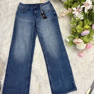 Flamingals women’s stretchy denim workout jeans size M FL4 (9)